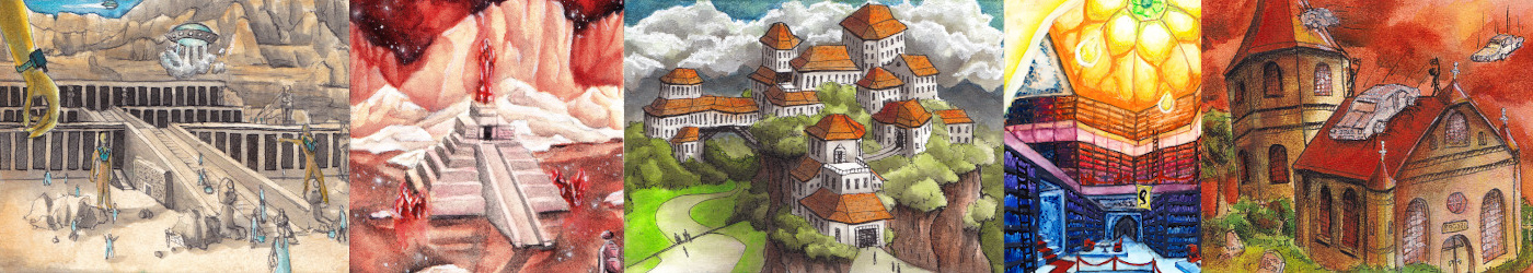Große Bauwerke malen - Burgen Schoss - Zeichentipps