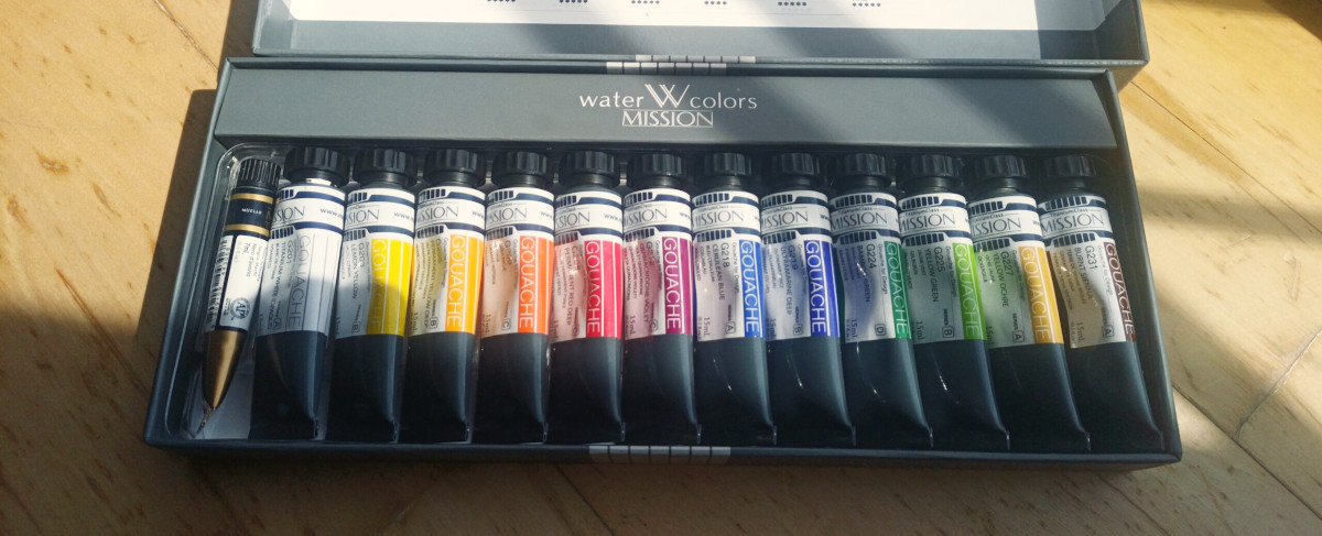 Mission Gouache Tuben - 12er Set (Farbtest)