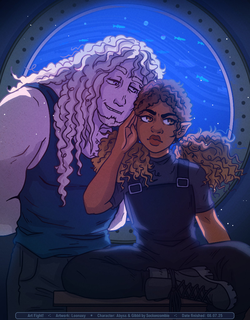 Art Fight: Abyss und Gibbli gezeichnet von Loonaxy