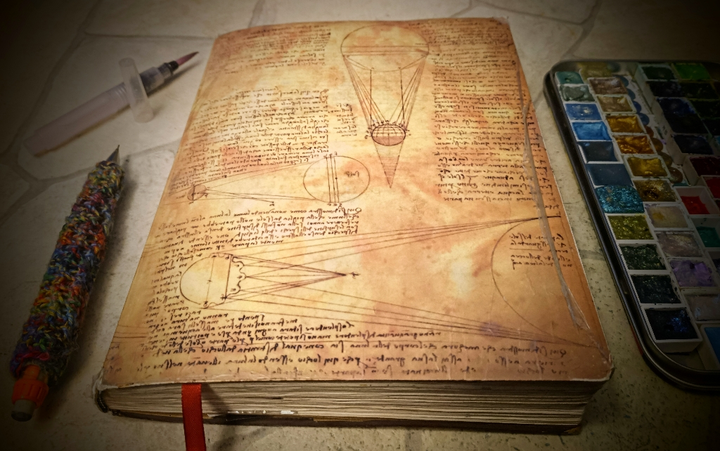 sockenzombie - paperblanks skizzenbuch davinci handschriften